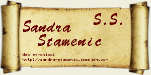 Sandra Stamenić vizit kartica